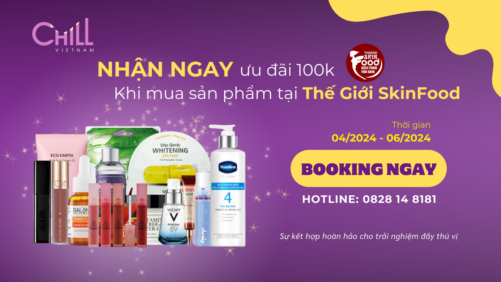 Nhận ngay ưu đãi 100k khi mua mỹ phẩm tại
